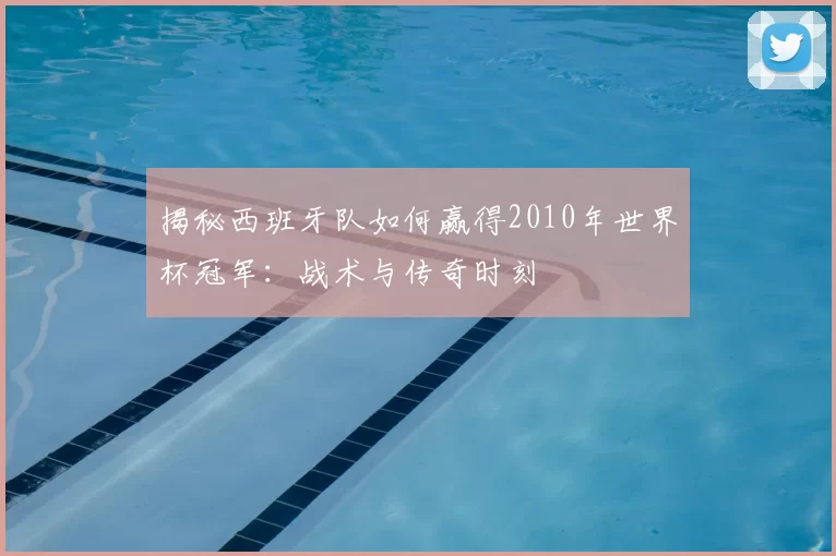 揭秘西班牙队如何赢得2010年世界杯冠军：战术与传奇时刻